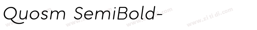 Quosm SemiBold字体转换
